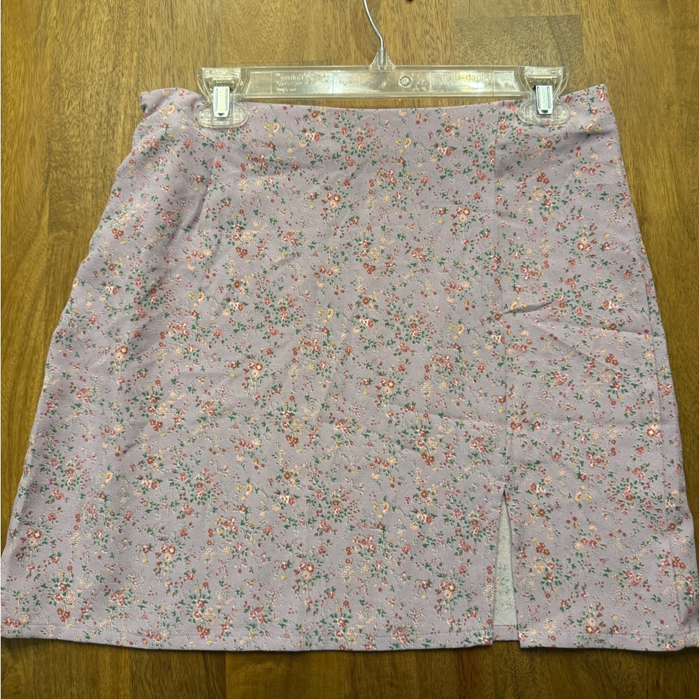 SHEIN Floral Mini Skirt in Lavender